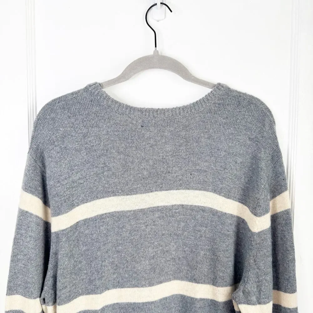 American Eagle AE Wool Blend Crewneck Striped Knit Sweater Men’s Athletic Fit XL